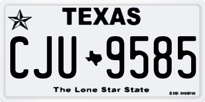 TX license plate CJU9585