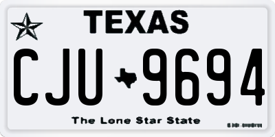 TX license plate CJU9694