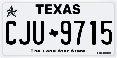 TX license plate CJU9715