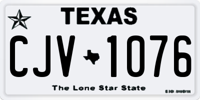 TX license plate CJV1076