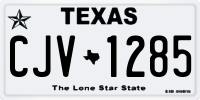 TX license plate CJV1285