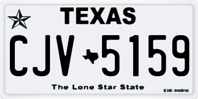 TX license plate CJV5159