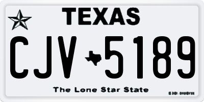 TX license plate CJV5189