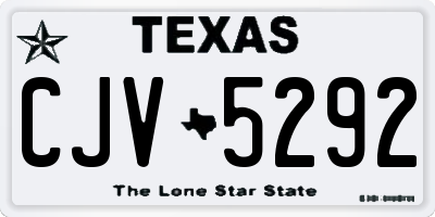 TX license plate CJV5292