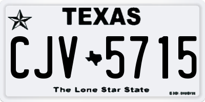 TX license plate CJV5715