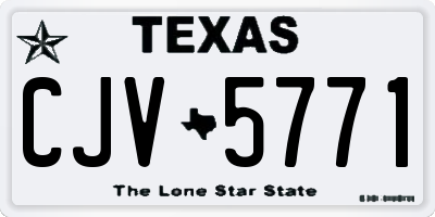 TX license plate CJV5771