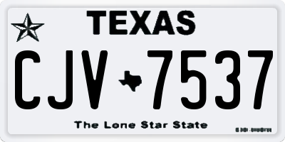 TX license plate CJV7537