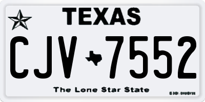 TX license plate CJV7552
