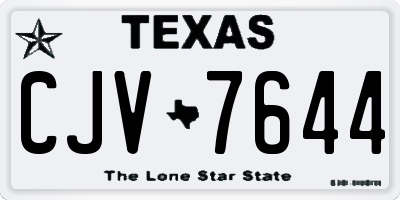 TX license plate CJV7644