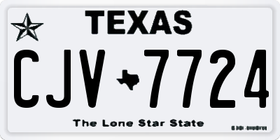 TX license plate CJV7724