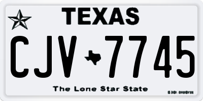 TX license plate CJV7745