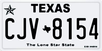 TX license plate CJV8154
