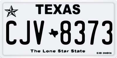 TX license plate CJV8373
