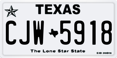 TX license plate CJW5918