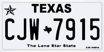 TX license plate CJW7915