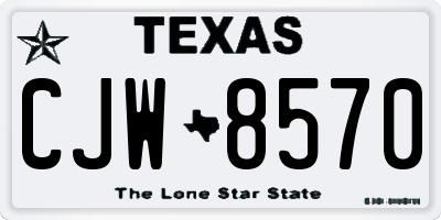 TX license plate CJW8570