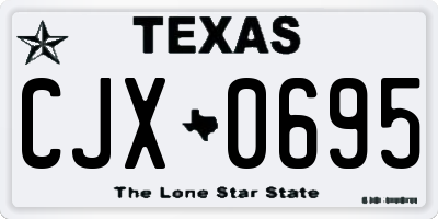 TX license plate CJX0695