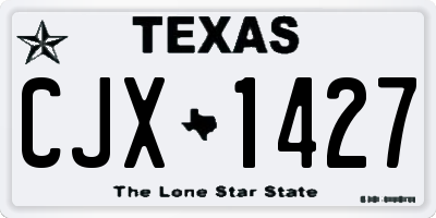 TX license plate CJX1427