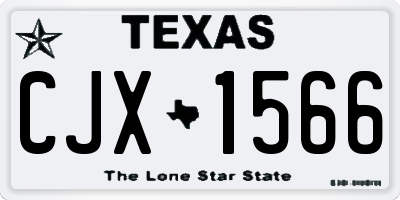 TX license plate CJX1566