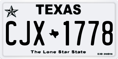TX license plate CJX1778