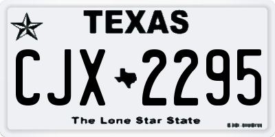 TX license plate CJX2295