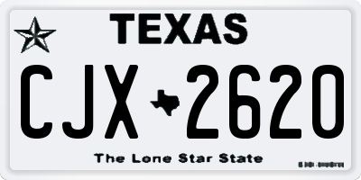 TX license plate CJX2620