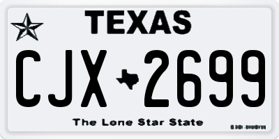 TX license plate CJX2699