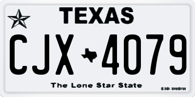 TX license plate CJX4079