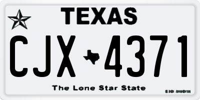TX license plate CJX4371