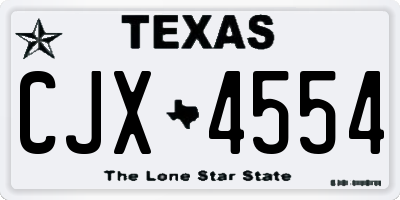 TX license plate CJX4554