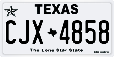 TX license plate CJX4858