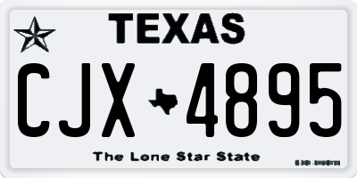 TX license plate CJX4895
