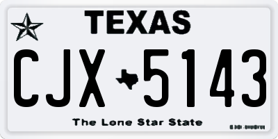 TX license plate CJX5143