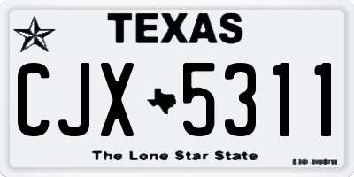 TX license plate CJX5311