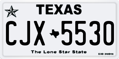 TX license plate CJX5530