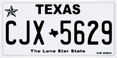 TX license plate CJX5629