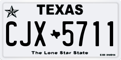 TX license plate CJX5711