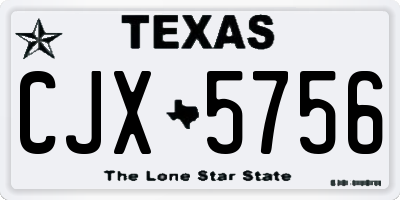 TX license plate CJX5756