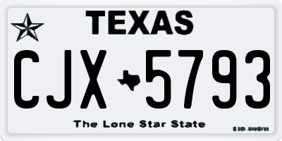 TX license plate CJX5793