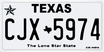 TX license plate CJX5974