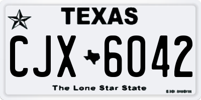 TX license plate CJX6042
