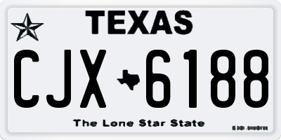 TX license plate CJX6188
