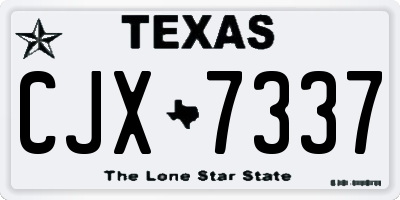 TX license plate CJX7337