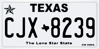 TX license plate CJX8239