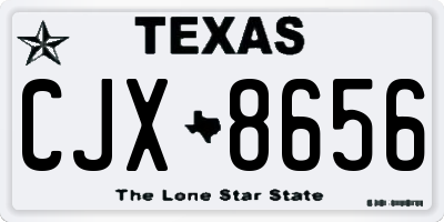 TX license plate CJX8656