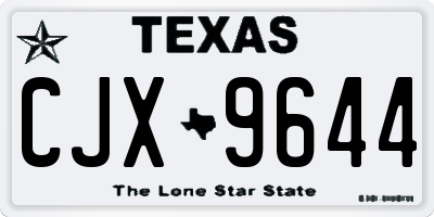 TX license plate CJX9644