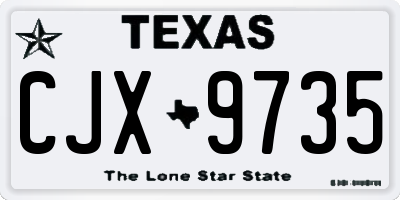 TX license plate CJX9735