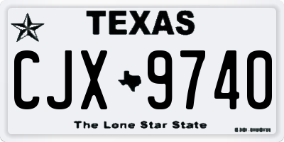 TX license plate CJX9740