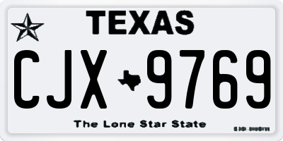 TX license plate CJX9769