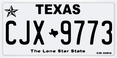TX license plate CJX9773